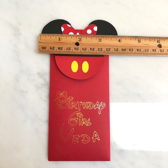Personalized & Customized Disney Minnie Mouse Birthday Girl Gift Money Envelope - Picture 9 of 9